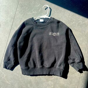 Black Zara Los Angeles Hills Crewneck Sweater